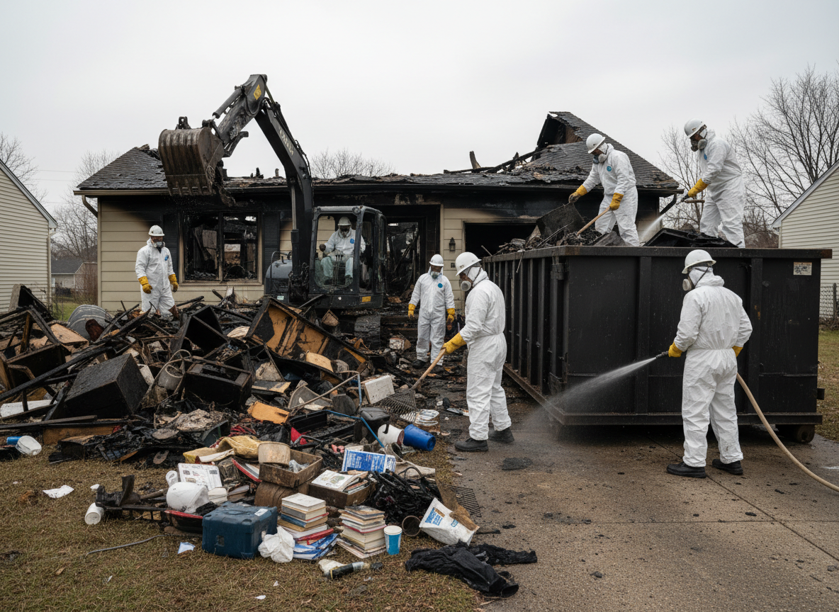 Hoarding Cleanup After Fire in Bloomington, CA